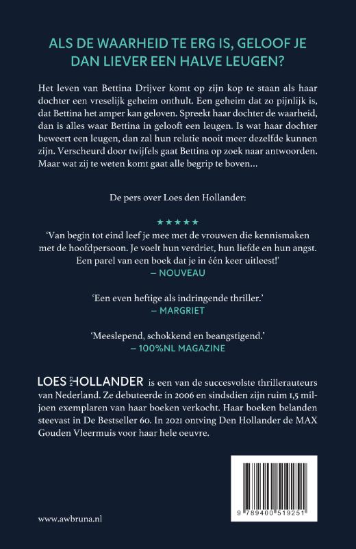 Achterkant van Een halve leugen