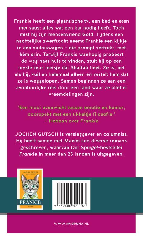 Achterkant van Frankie onder de mensen