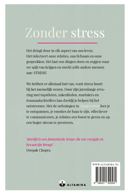 Achterkant van Zonder stress