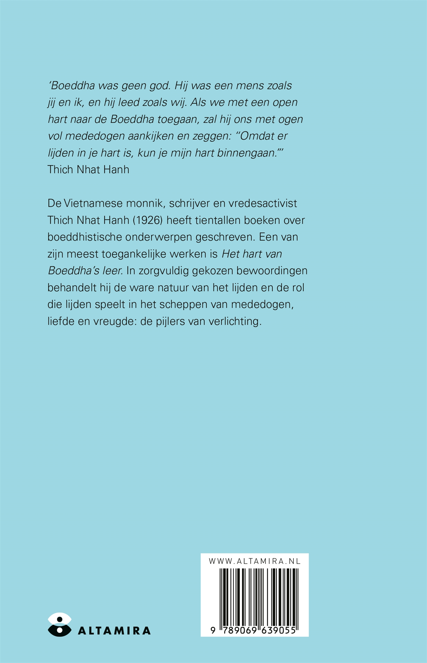 Achterkant van Het hart van Boeddha's leer