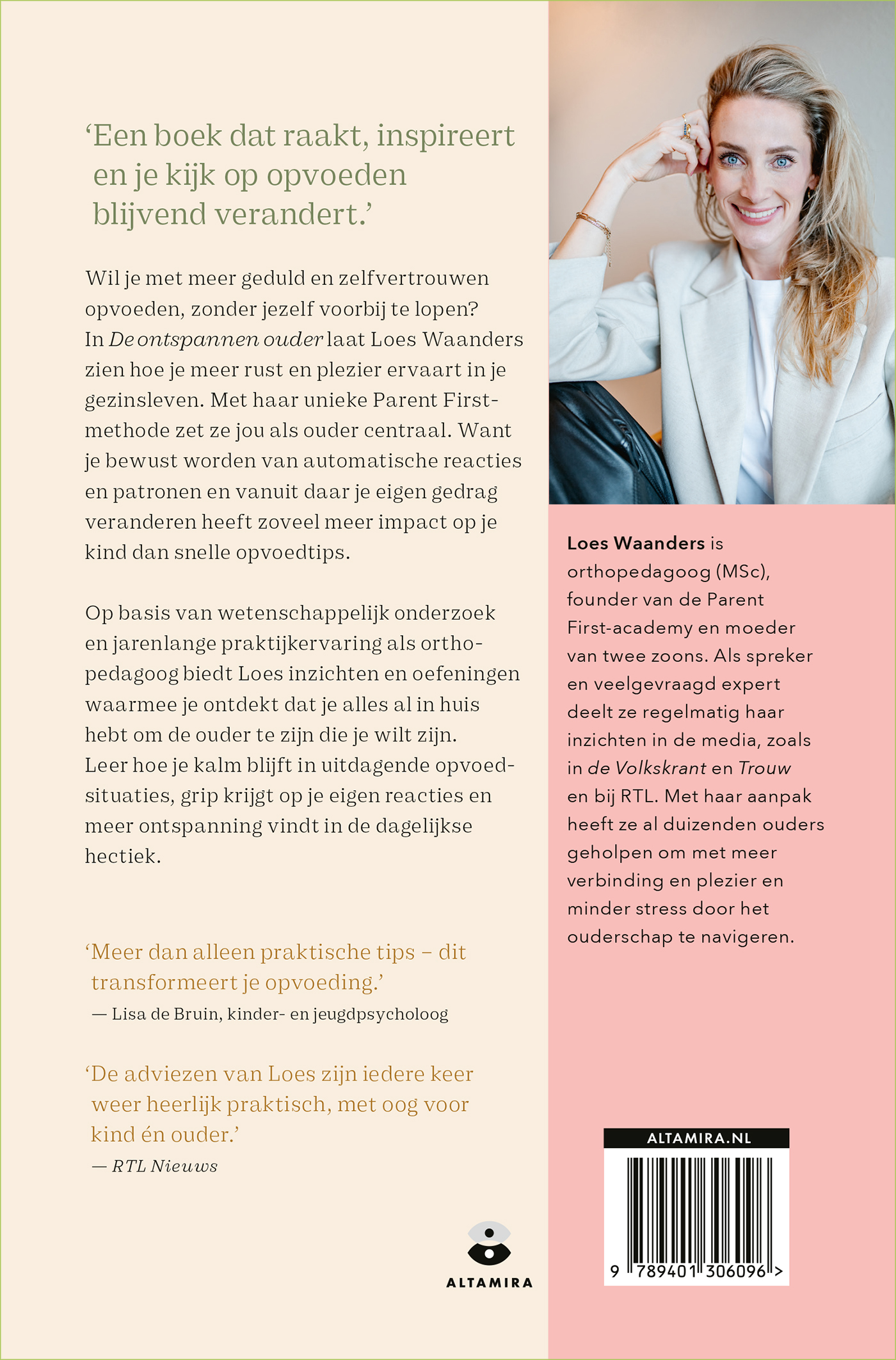 Achterkant van De ontspannen ouder