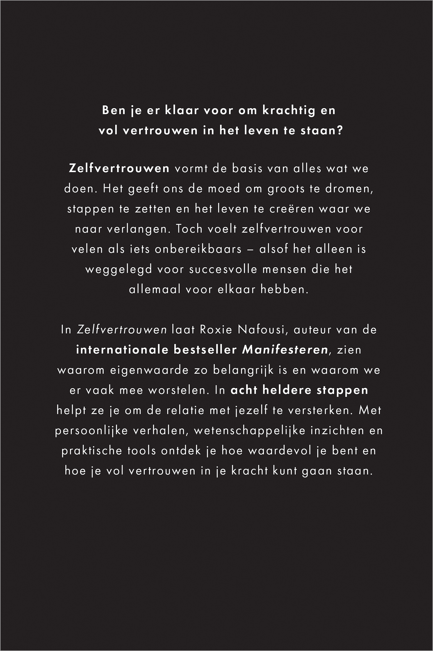 Achterkant van Zelfvertrouwen