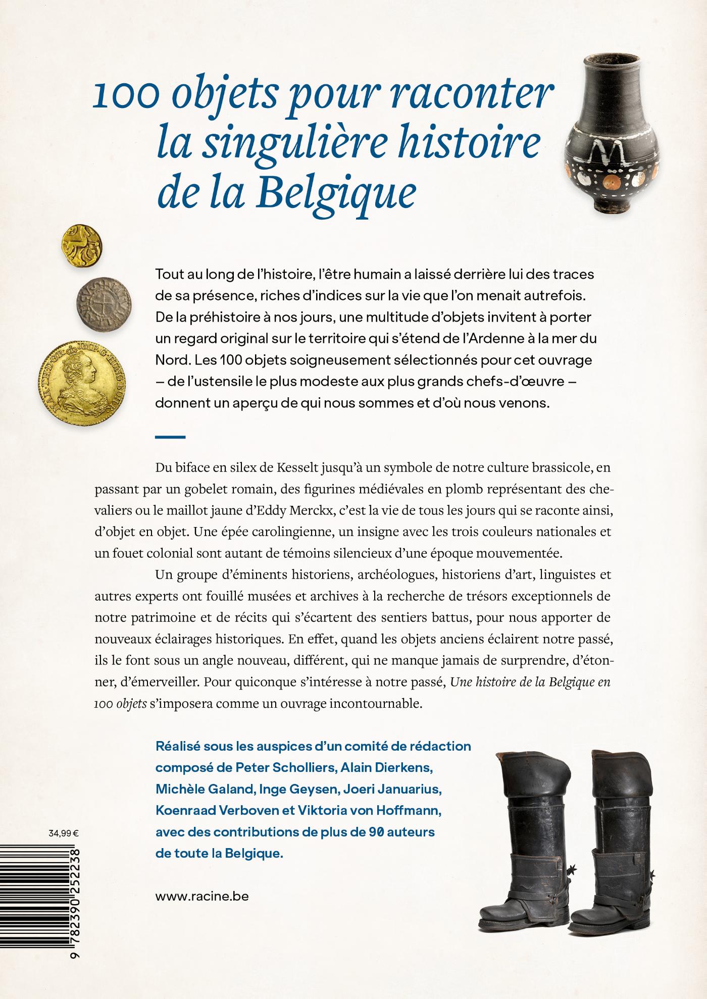 Achterkant van Une histoire de la Belgique en 100 objets