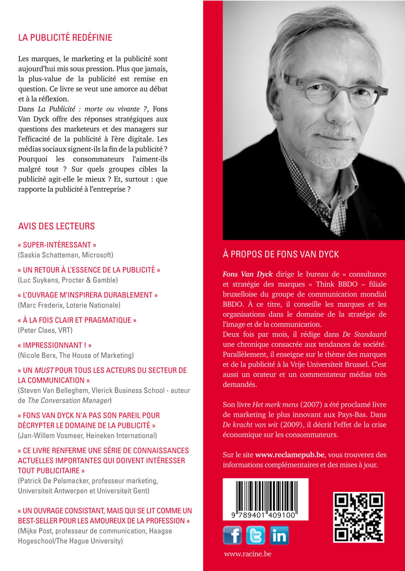 Achterkant van La publicite: morte ou vivante