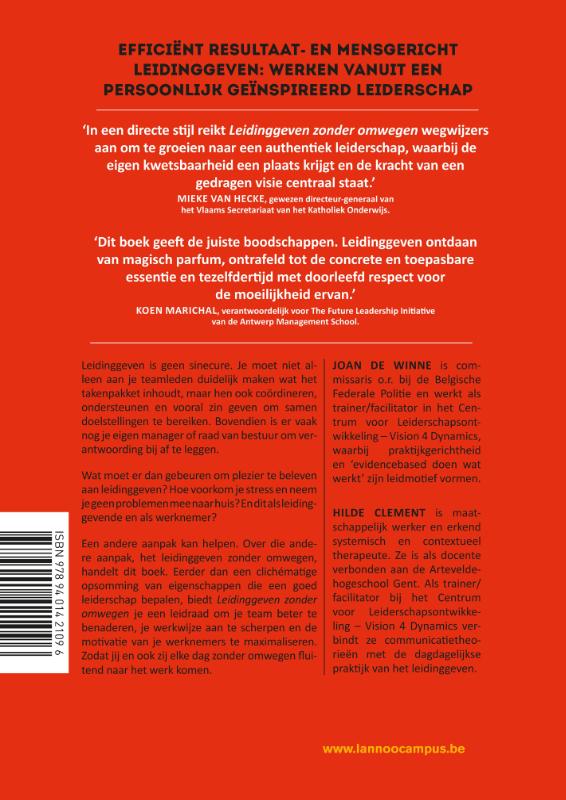 Achterkant van Leidinggeven zonder omwegen