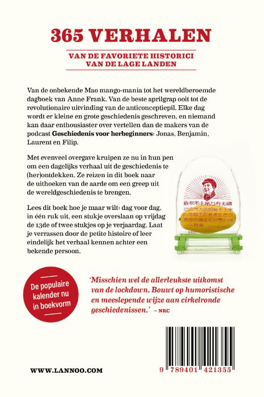 Achterkant van Dagboek van de geschiedenis