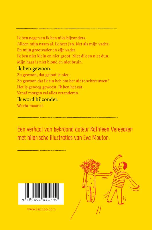 Achterkant van Ik heet Jan en ik ben niets bijzonders