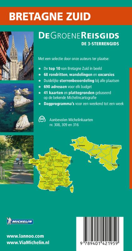 Achterkant van De Groene Reisgids - Bretagne Zuid