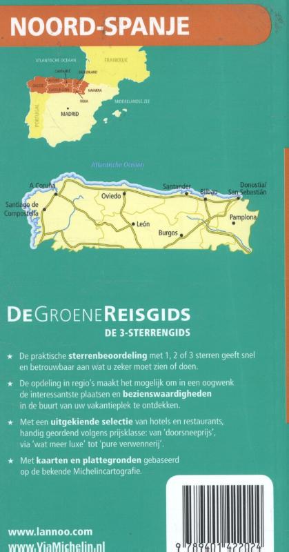 Achterkant van De Groene Reisgids - Noord-Spanje