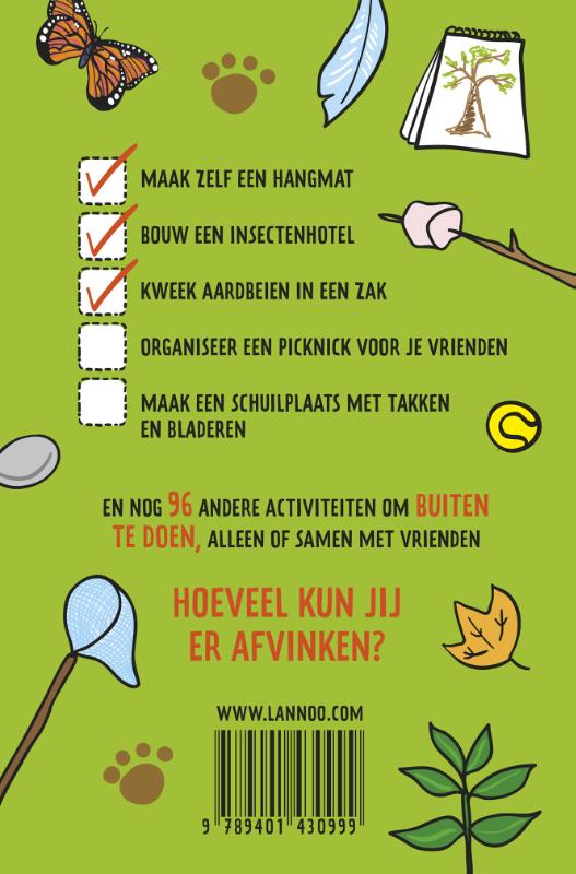 Achterkant van 101 dingen om buiten te doen