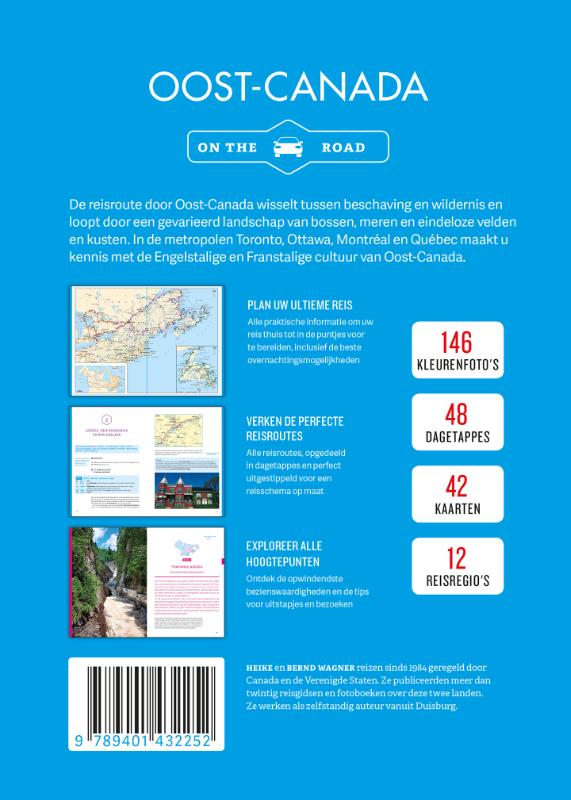Achterkant van Lannoo's Autoboek - Oost-Canada on the road