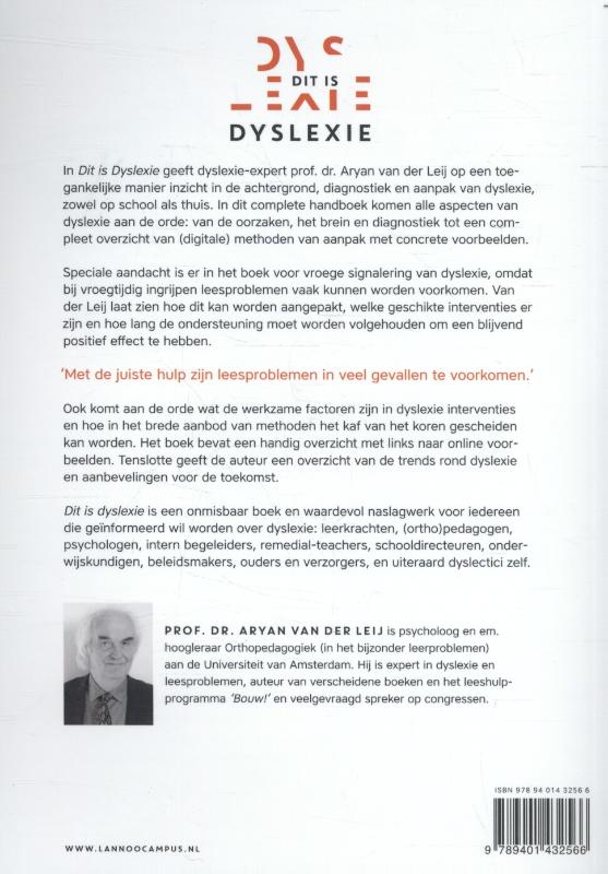 Achterkant van Dit is dyslexie