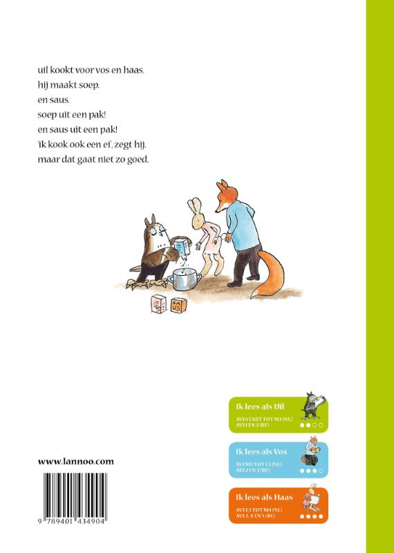 Achterkant van Vos en haas