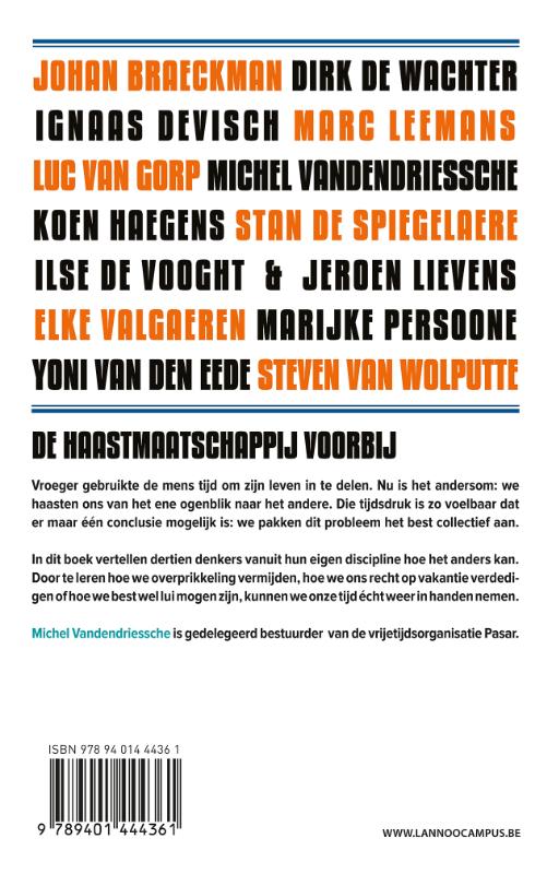 Achterkant van De herontdekking van de tijd
