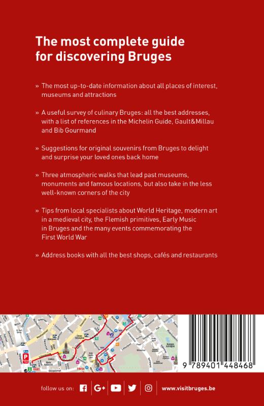 Achterkant van City guide Bruges 2018