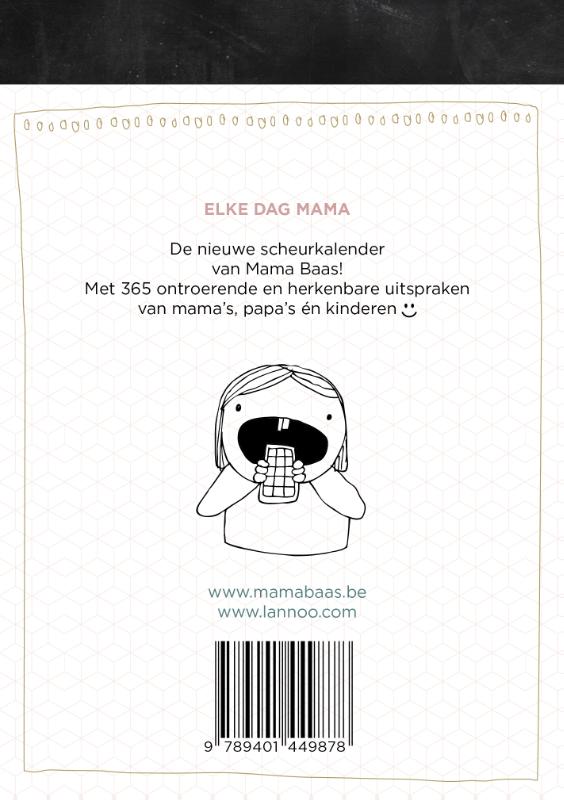 Achterkant van 365 x mama zijn - Editie 2019