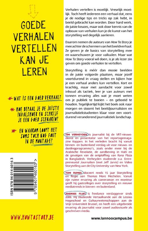 Achterkant van How to story