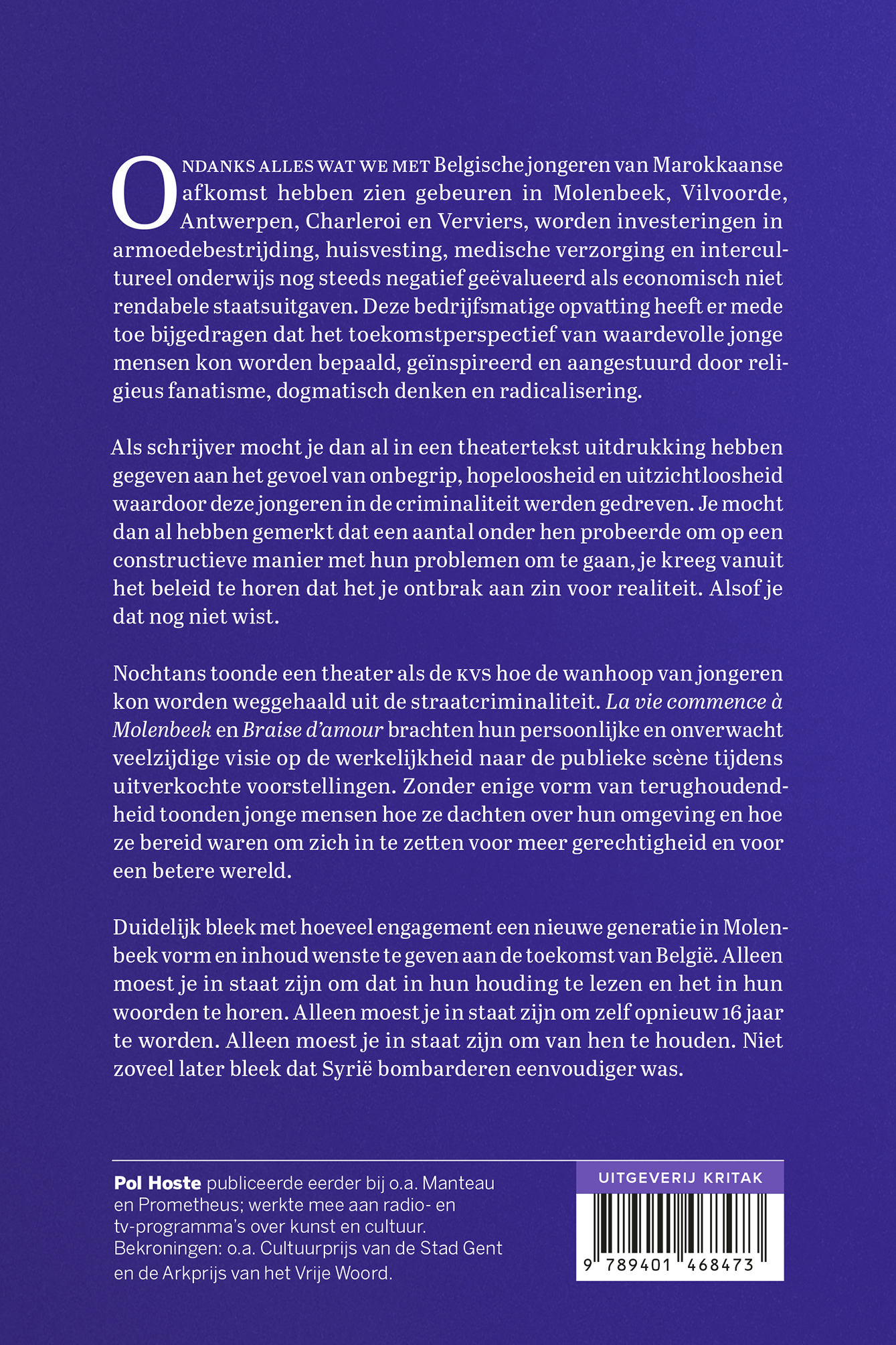 Achterkant van Het lag aan mijn opvoeding