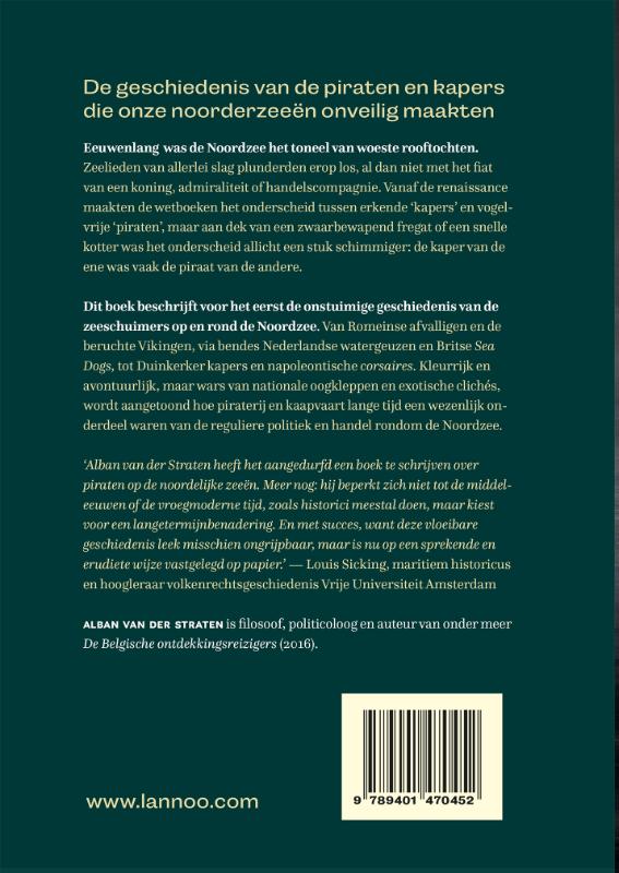 Achterkant van Piraten van de Noordzee