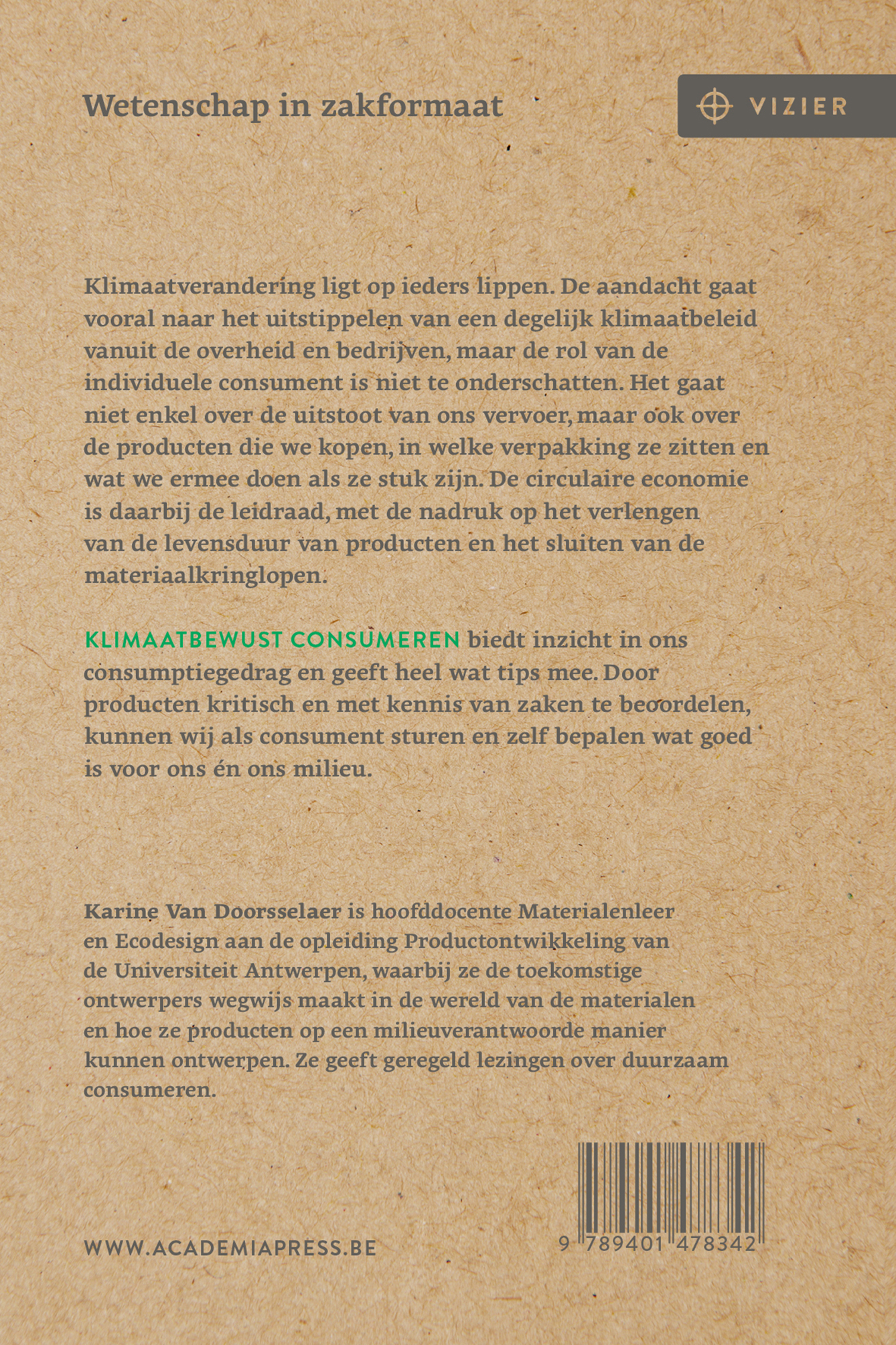 Achterkant van Klimaatbewust consumeren