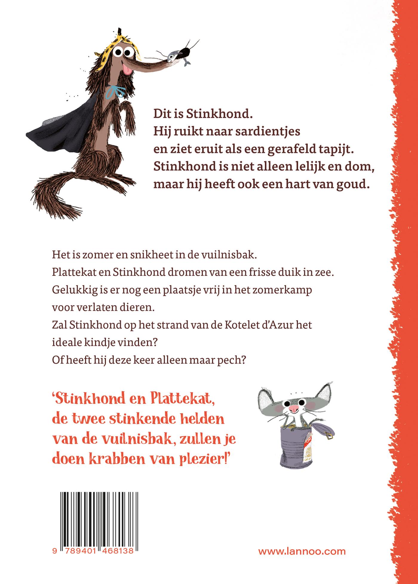 Achterkant van Stinkhond aan het strand