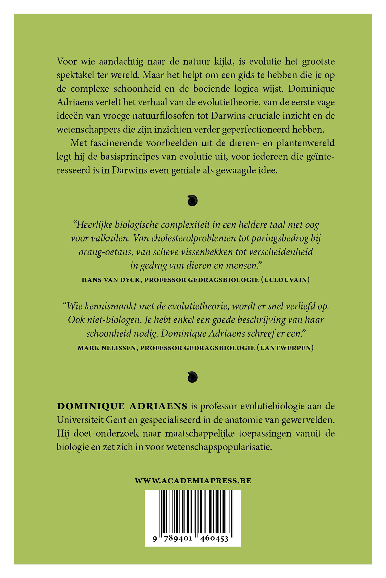 Achterkant van Evolutie