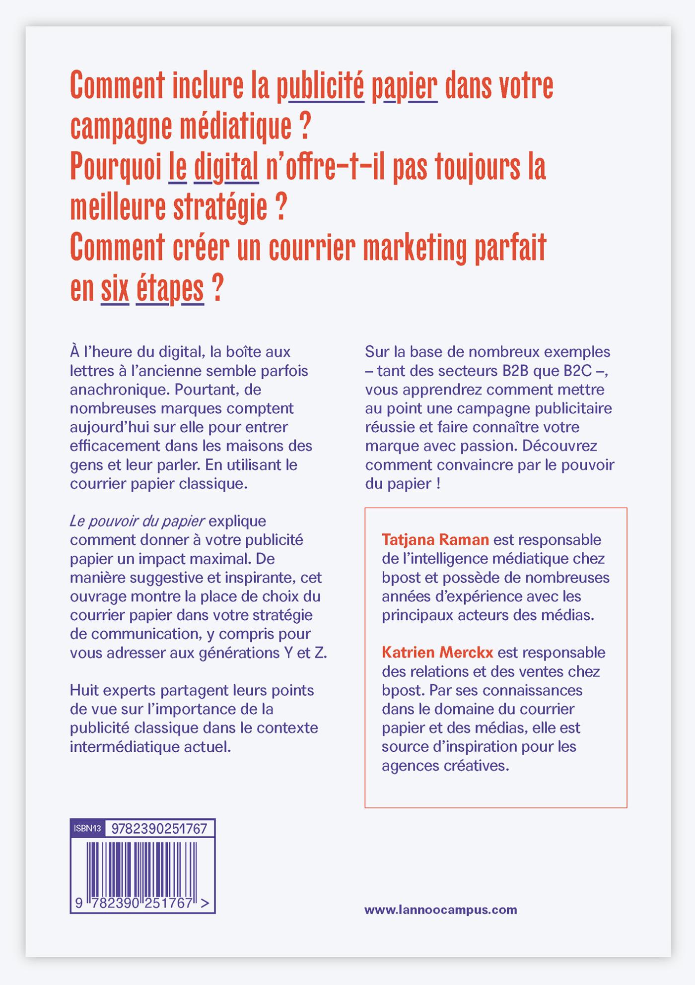 Achterkant van Le pouvoir du papier