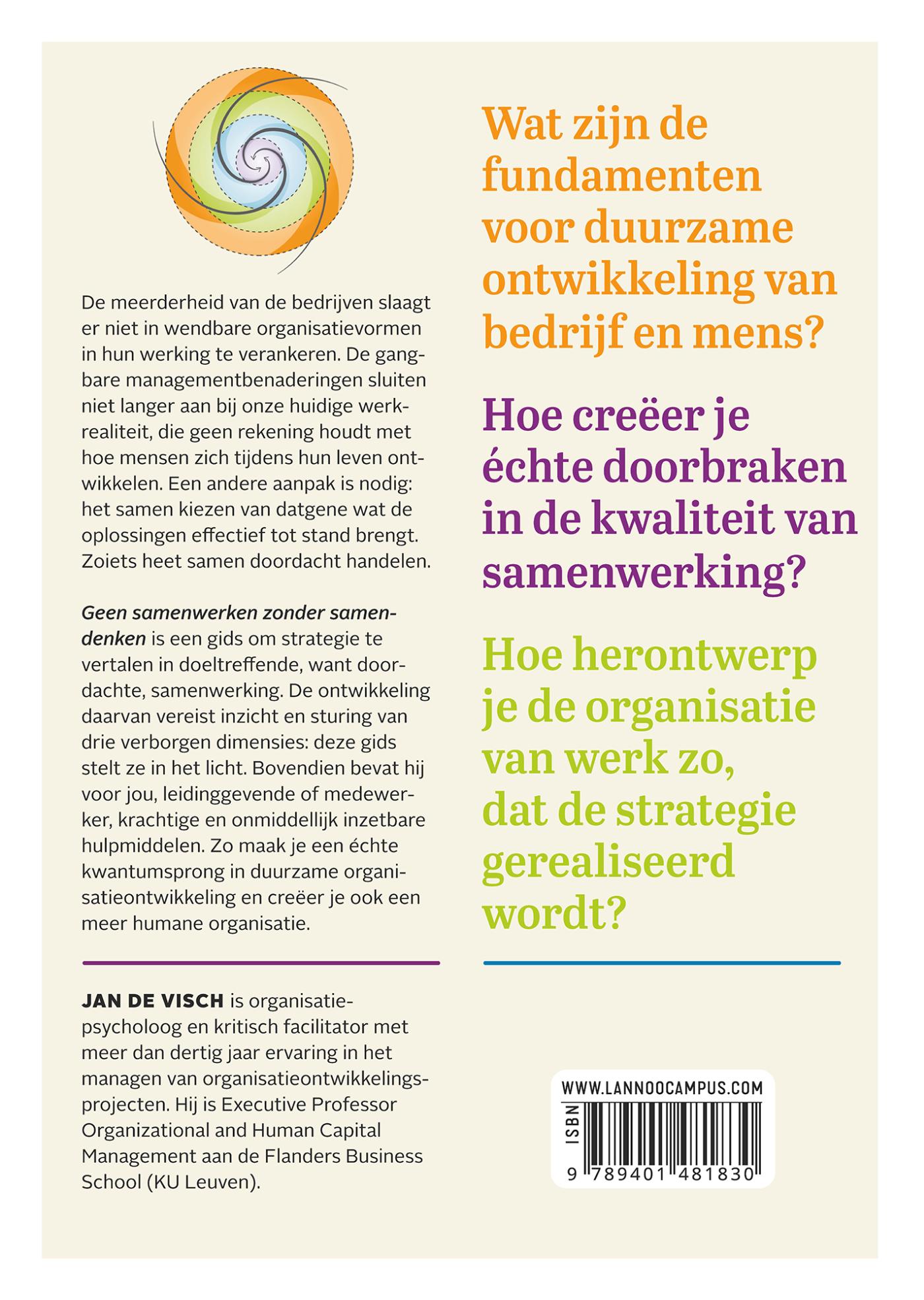 Achterkant van Geen samenwerken zonder samendenken