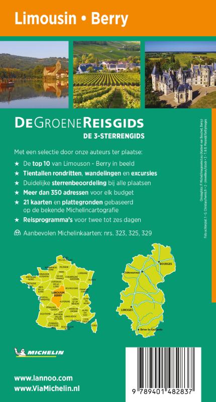 Achterkant van De Groene Reisgids - Limousin-Berry