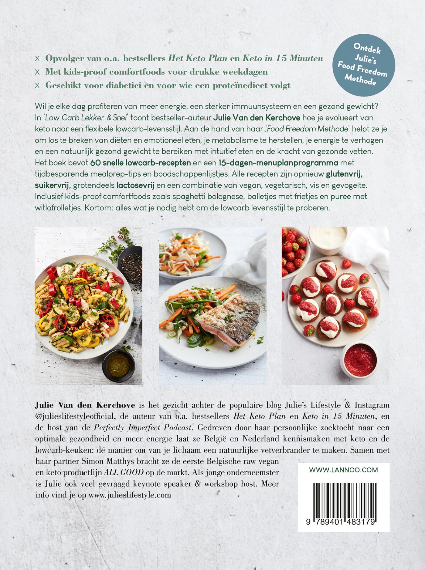 Achterkant van Low Carb, Lekker & snel