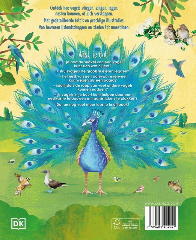 Achterkant van De wonderlijke wereld van vogels
