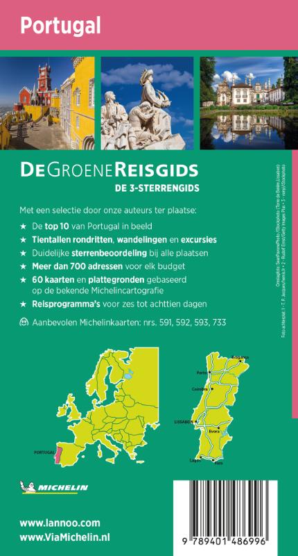 Achterkant van De Groene Reisgids - Portugal