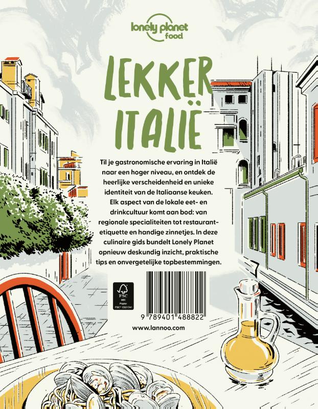 Achterkant van Lekker Italië