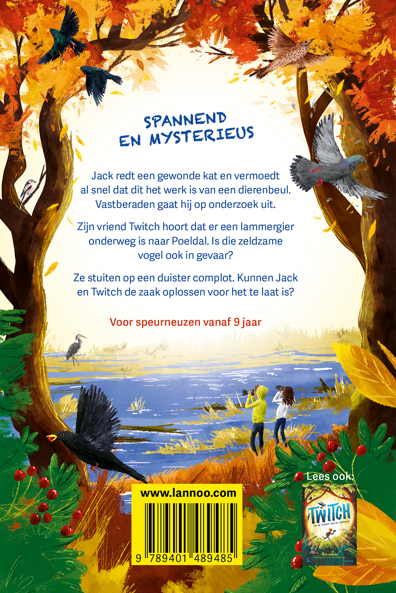 Achterkant van Gespot - Jack & Twitch en de jacht op de lammergier