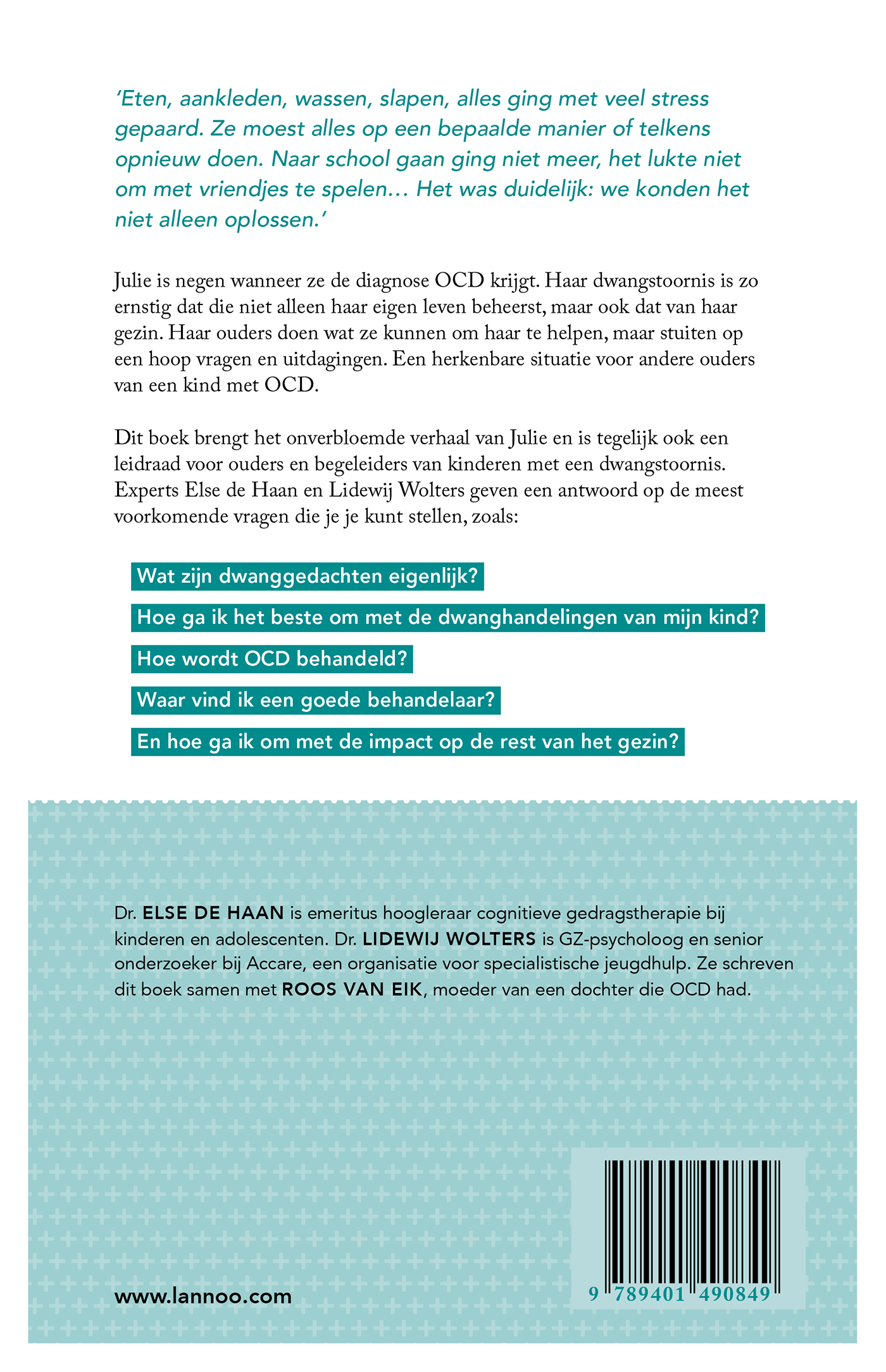 Achterkant van Mijn kind heeft OCD
