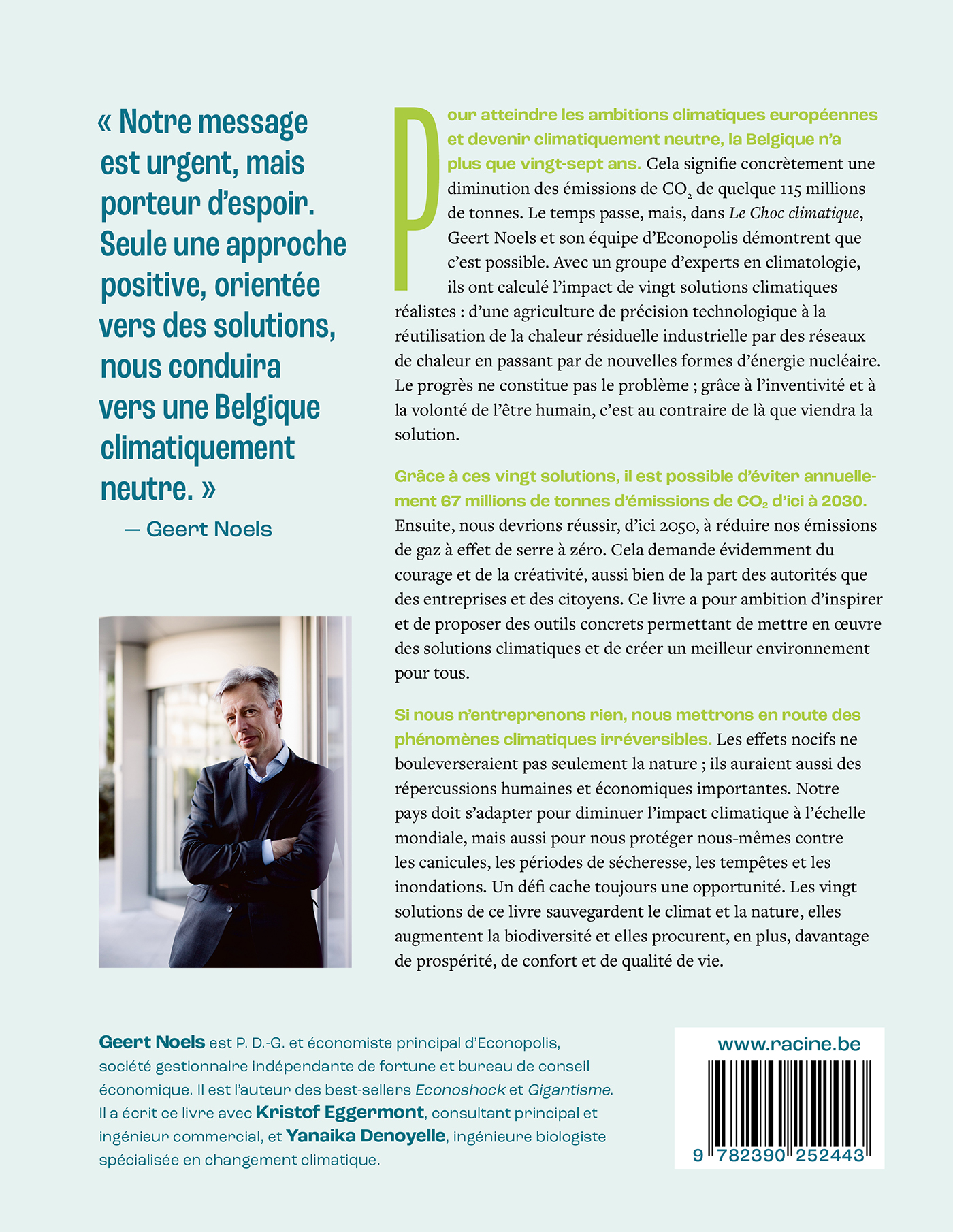 Achterkant van Le choc climatique