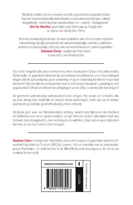 Achterkant van De gestreste samenleving