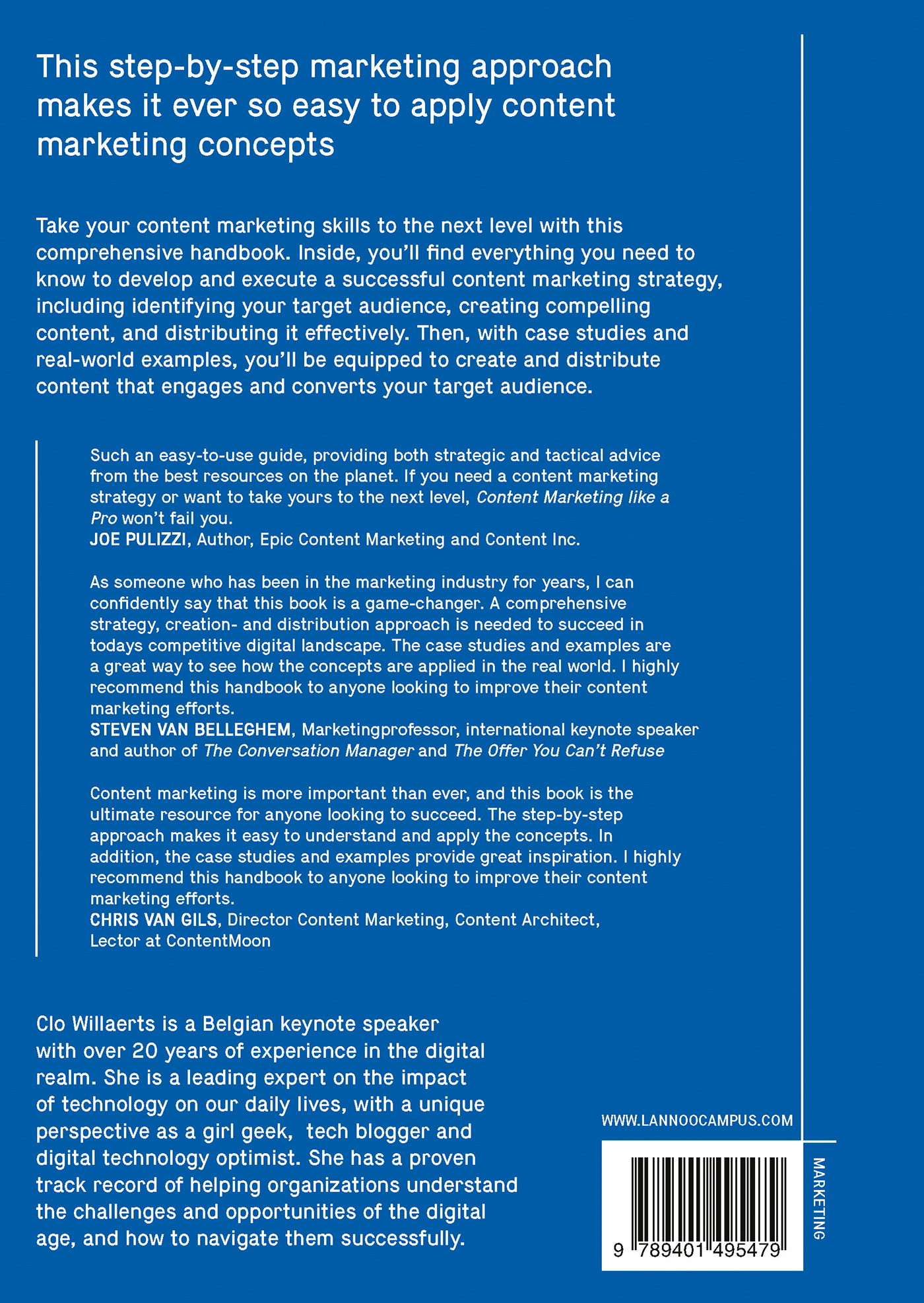 Achterkant van Content Marketing like a PRO