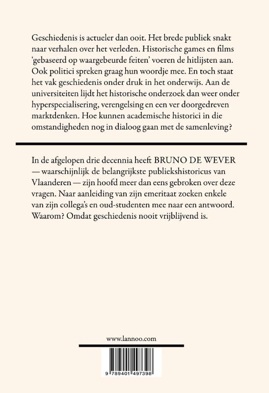 Achterkant van De publieke historicus