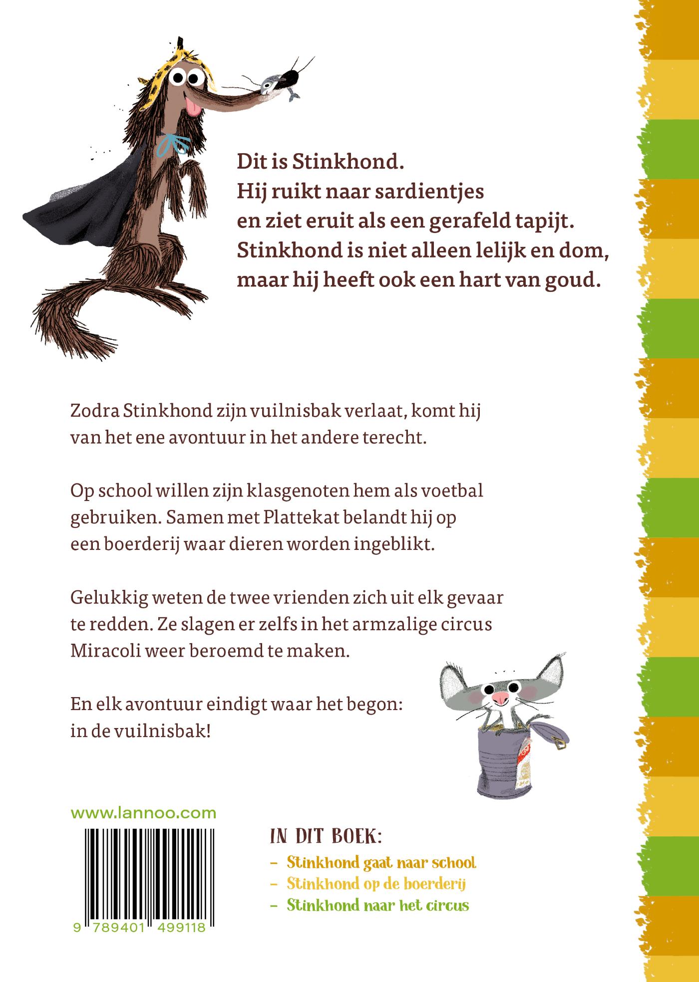 Achterkant van De dikke Stinkhond