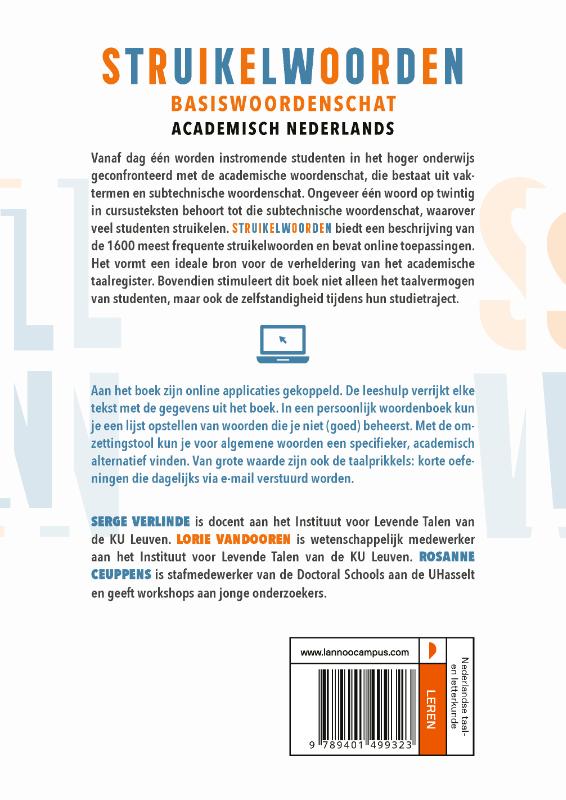 Achterkant van Struikelwoorden