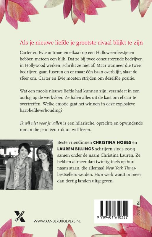 Achterkant van Ik wil niet voor je vallen LP