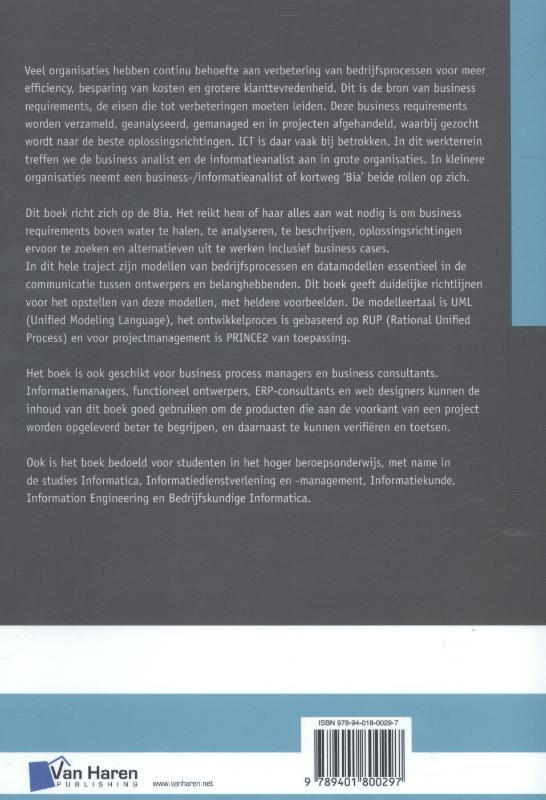 Achterkant van Informatieanalyse voor Engineering en Management Requirements