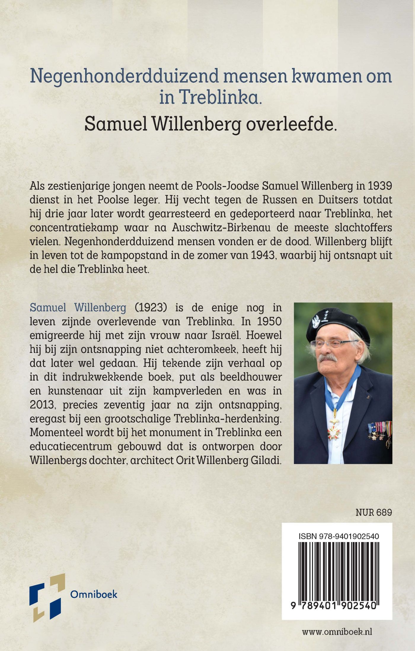 Achterkant van Ik overleefde Treblinka