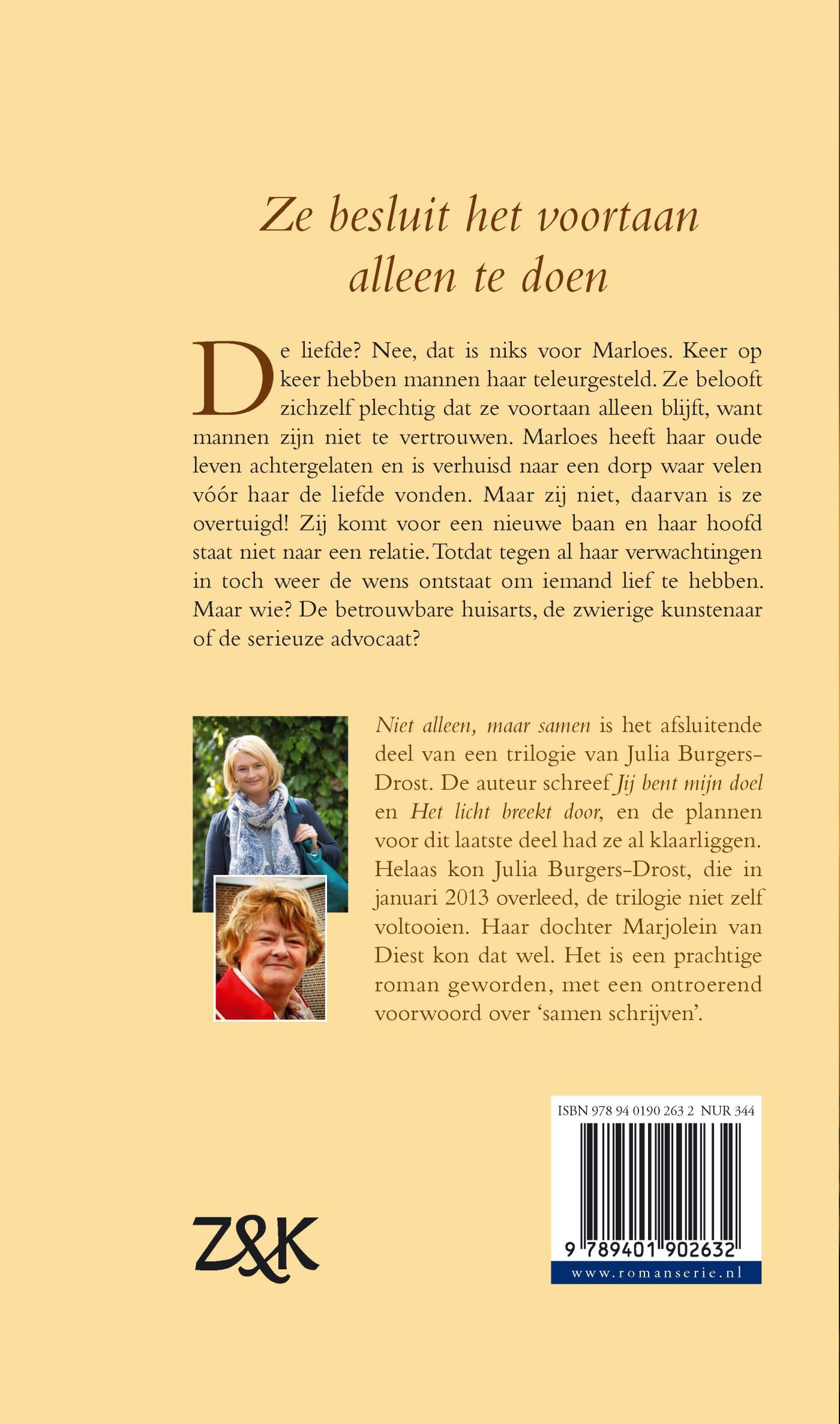 Achterkant van Niet alleen, maar samen