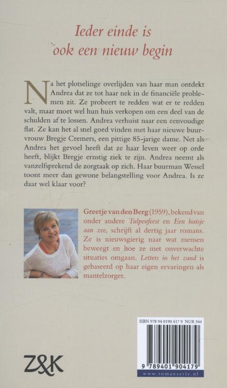 Achterkant van Letters in het zand