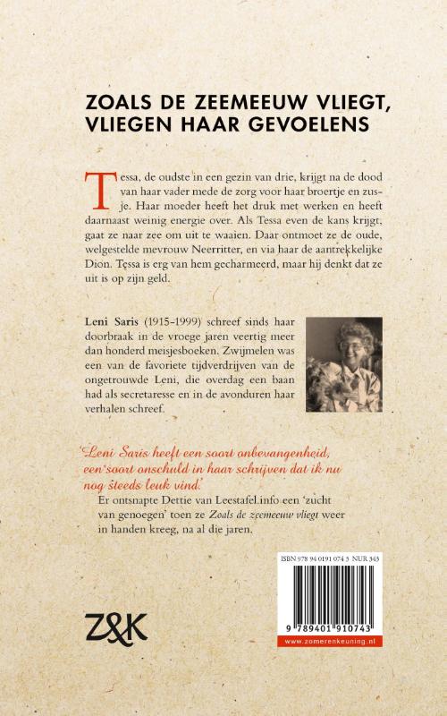 Achterkant van Zoals de zeemeeuw vliegt...