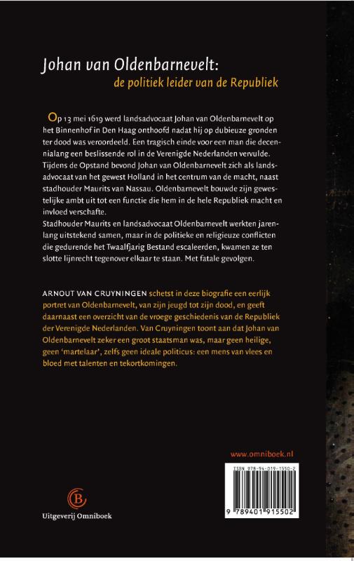 Achterkant van Johan van Oldenbarnevelt