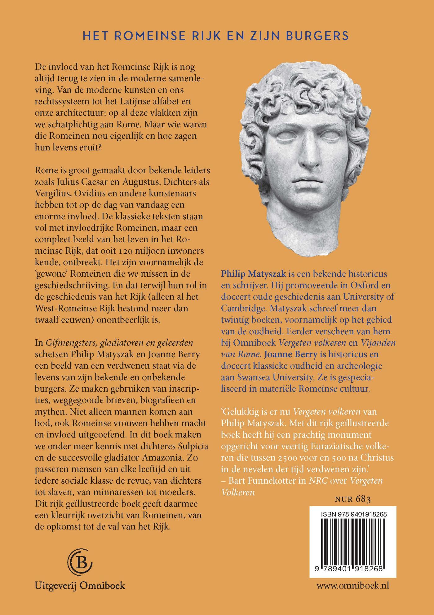 Achterkant van Gifmengsters, gladiatoren en geleerden