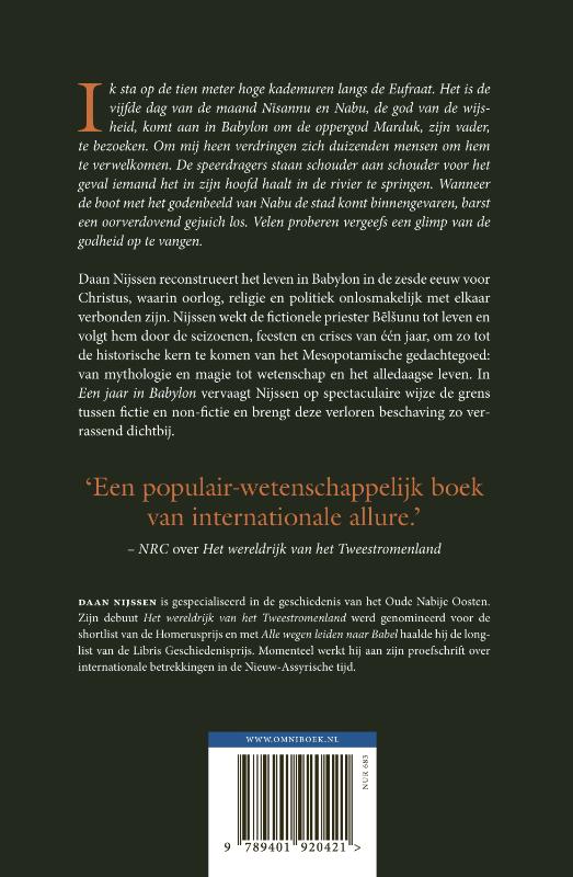 Achterkant van Een jaar in Babylon